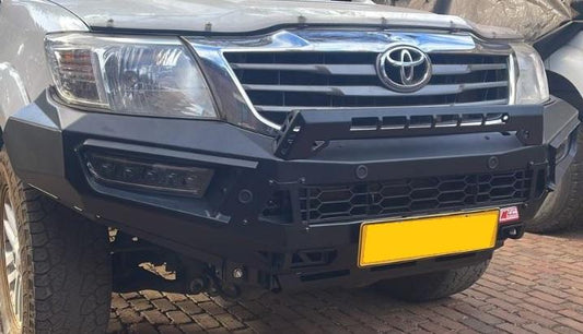 Toyota Hilux D4D 2011-2016: MCC Pegasus Mild Steel Front Bumper Replacement Bullbar (No bumper cut) (Doesn’t fit on the Ranger with the Lane Assist Radar) (Bullbar + bracket kit + under protection plates)– PBSTHI11