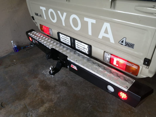 Toyota Landcruiser 70/79 Series Pick Up Only 2007 to current: MCC Rear Replacement Bumper + Towbar (Excl Harness)