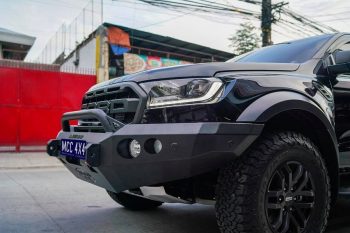 Ford Ranger T7 2016 to 2023: MCC Rocker Bar Front Low Loop Bumper Replacement Bullbar (Bumper cut) (Doesn’t fit on the Ranger with the Lane Assist Radar) (Bullbar + bracket kit + under protection plates) RBLLFOT7