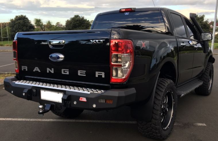 Ford Ranger 2012 to 2023: MCC Rocker Rear Replacement Bumper with Towbar (Wiring not included) (Does not fit the Raptor) – RRFR12