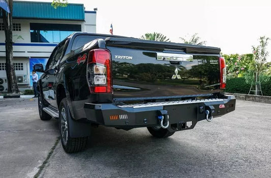 Mitsubishi Triton MR Series 2019 to current: Rocker Rear Replacement Bumper With Towbar (Wiring not included) – RRMT19